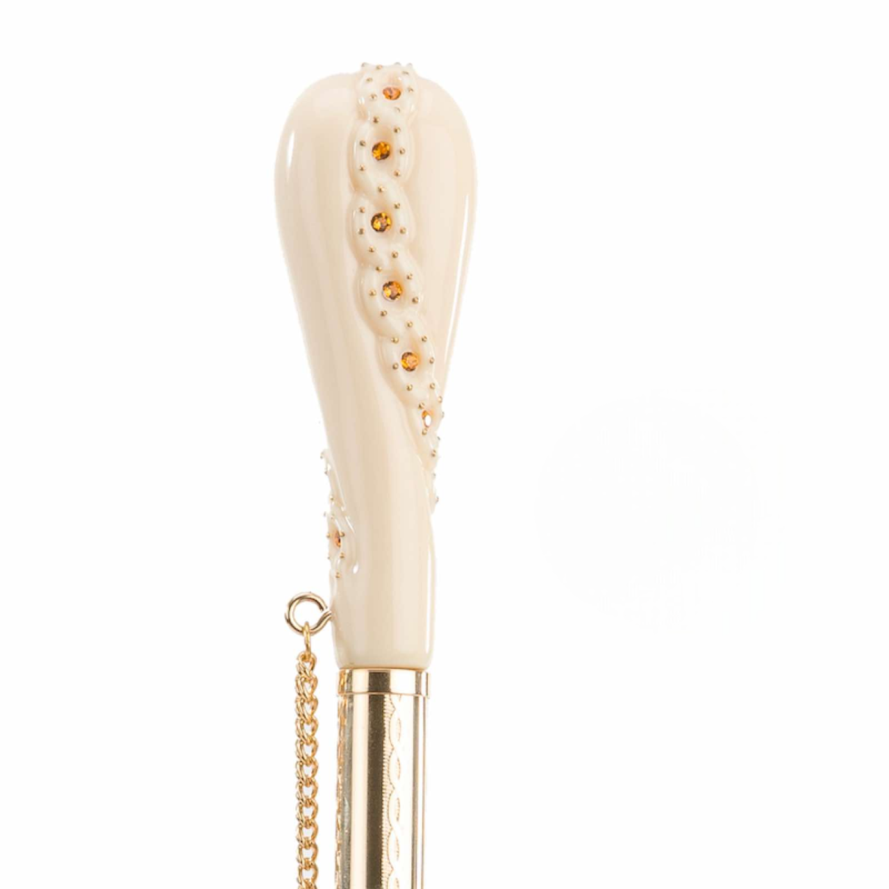 Burgundy Paisley Double Cloth Umbrella with Swarovski Crystal Handle