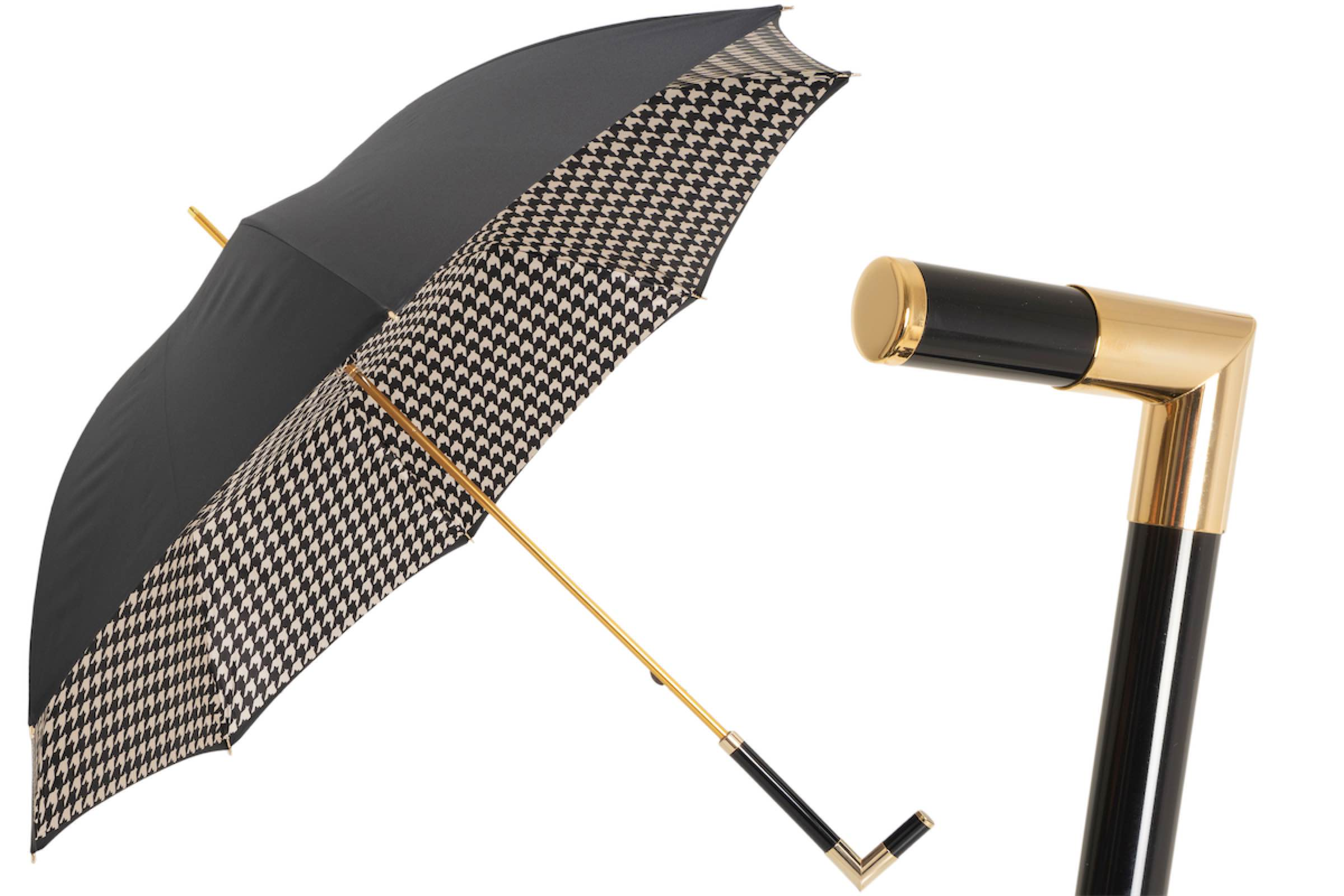 Handcrafted Elegant Paris Black Umbrella with Acetate Handle