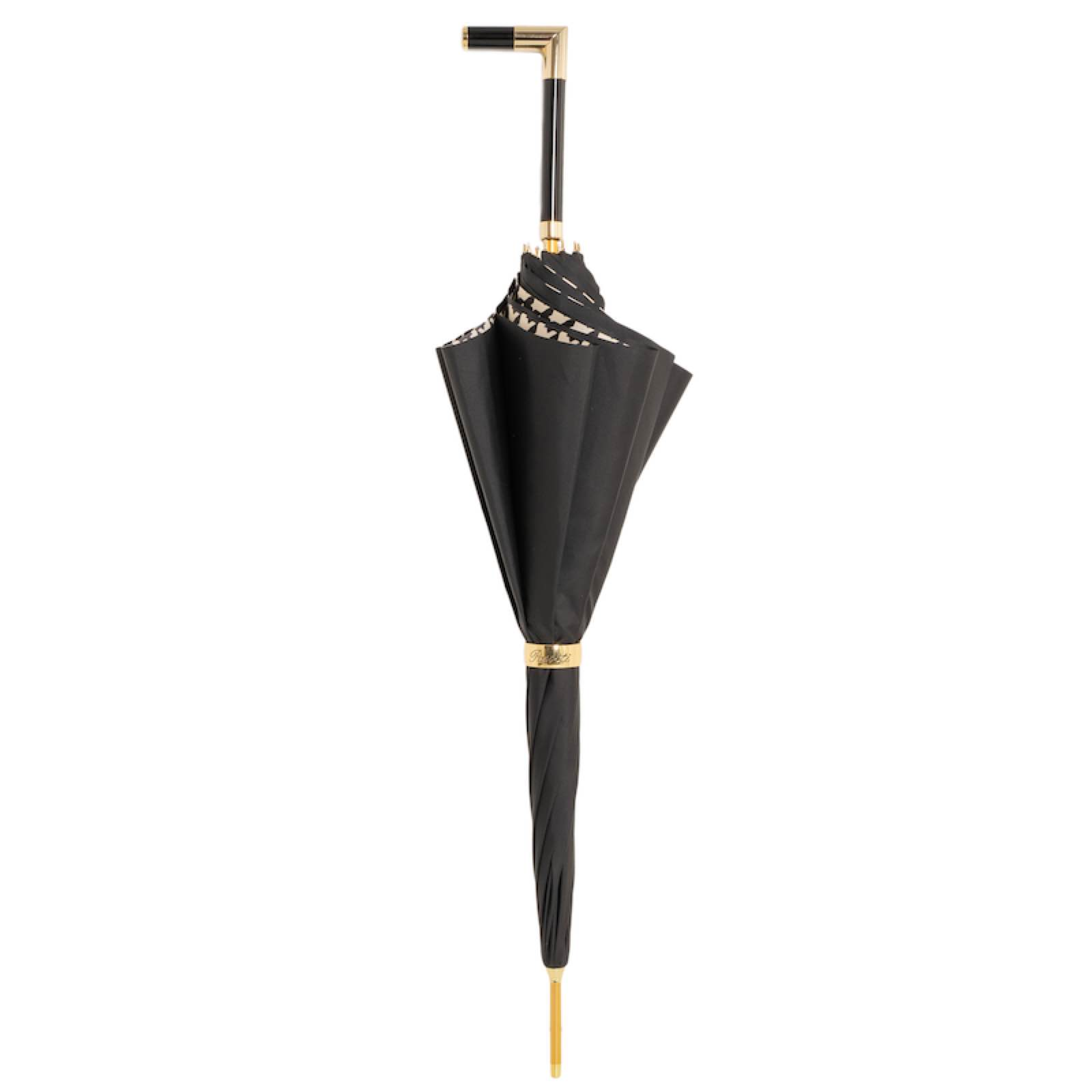 Handcrafted Elegant Paris Black Umbrella with Acetate Handle