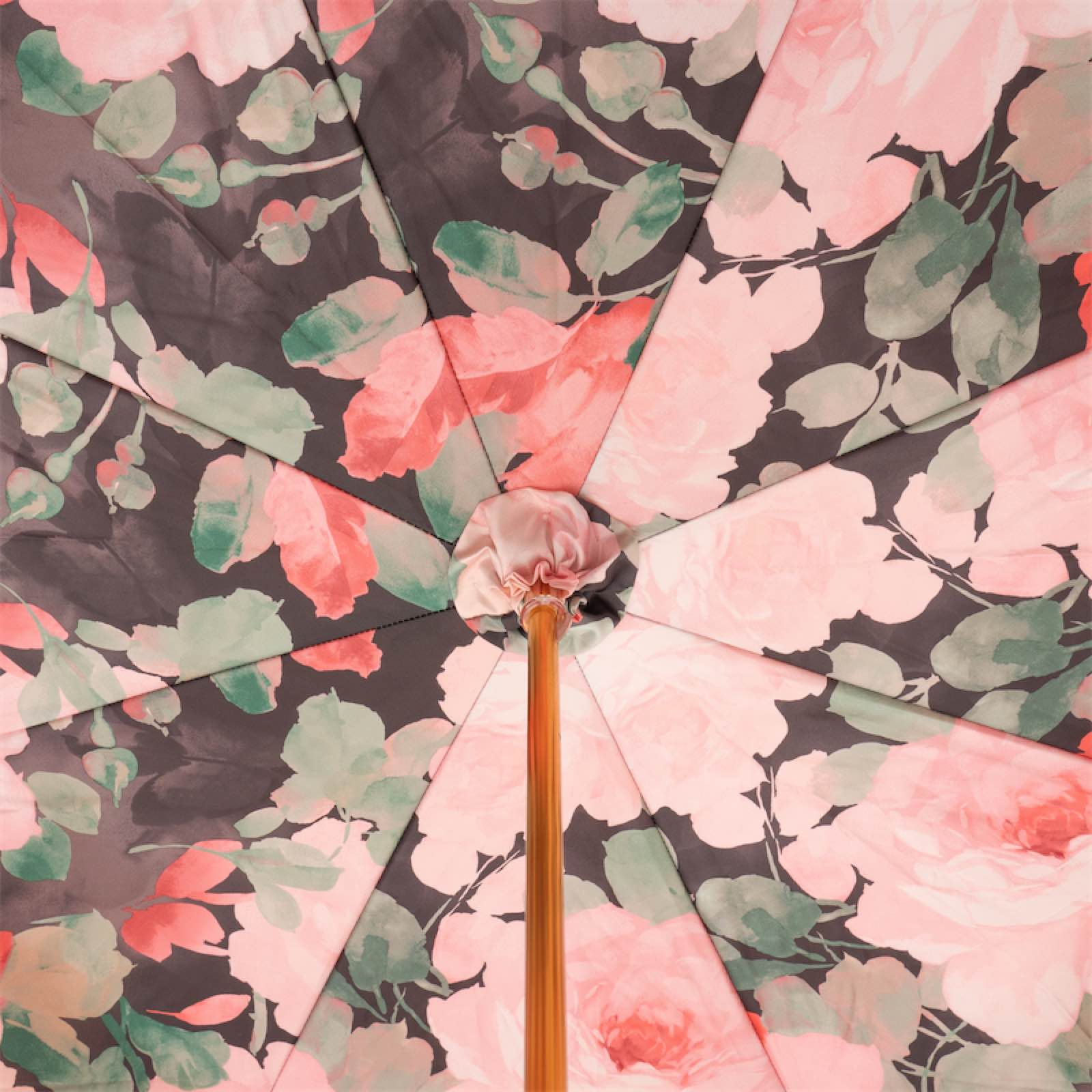 Pink Designer Enameled Brass Handle Umbrella – Manual Opening
