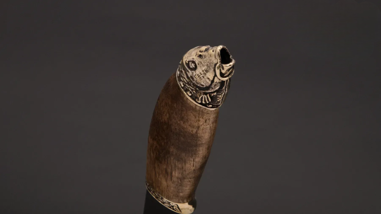 Refined Collectible Knife with Stainless Steel Blade and Walnut Handle