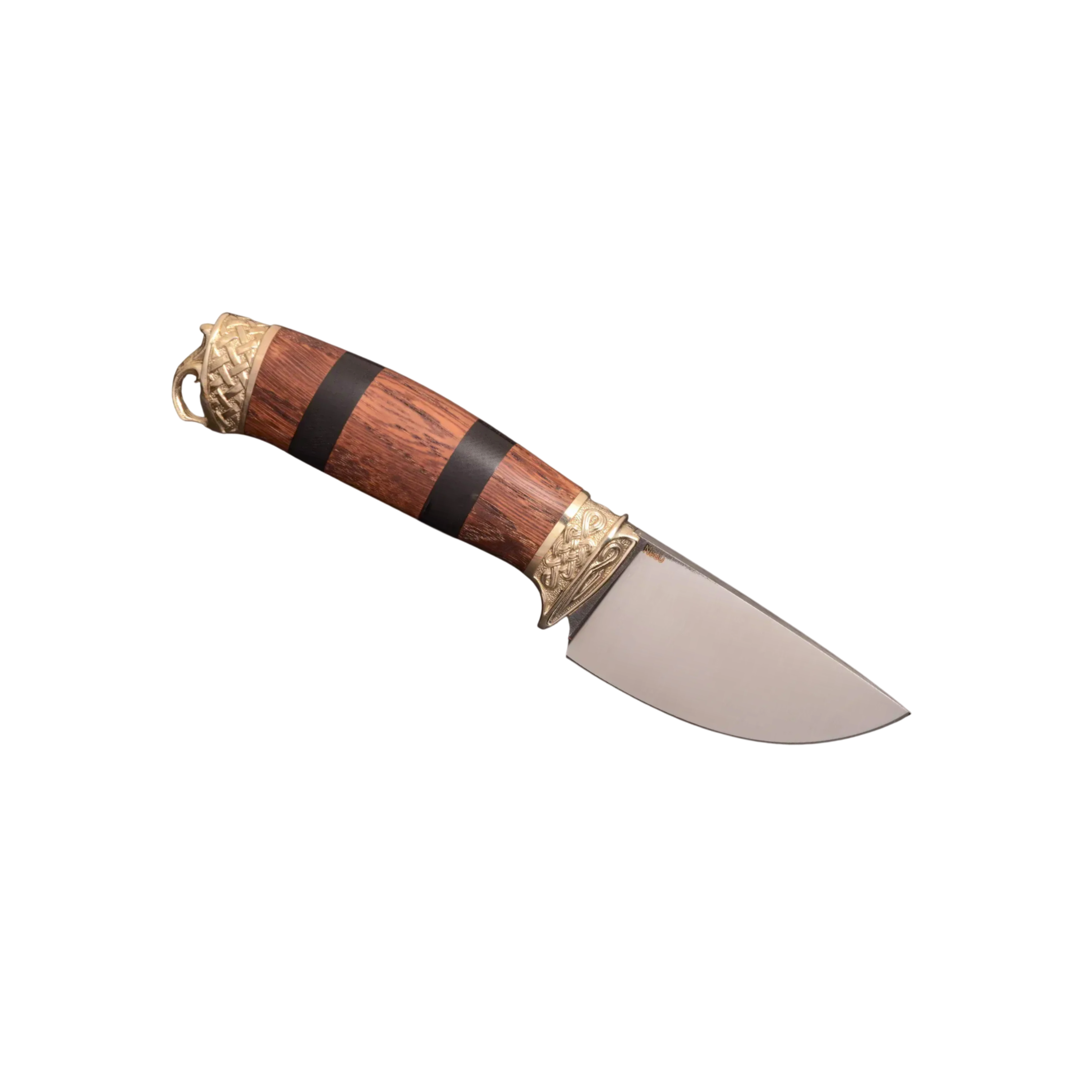 Compact Collectible Knife with N690 Steel Blade and Oak Handle