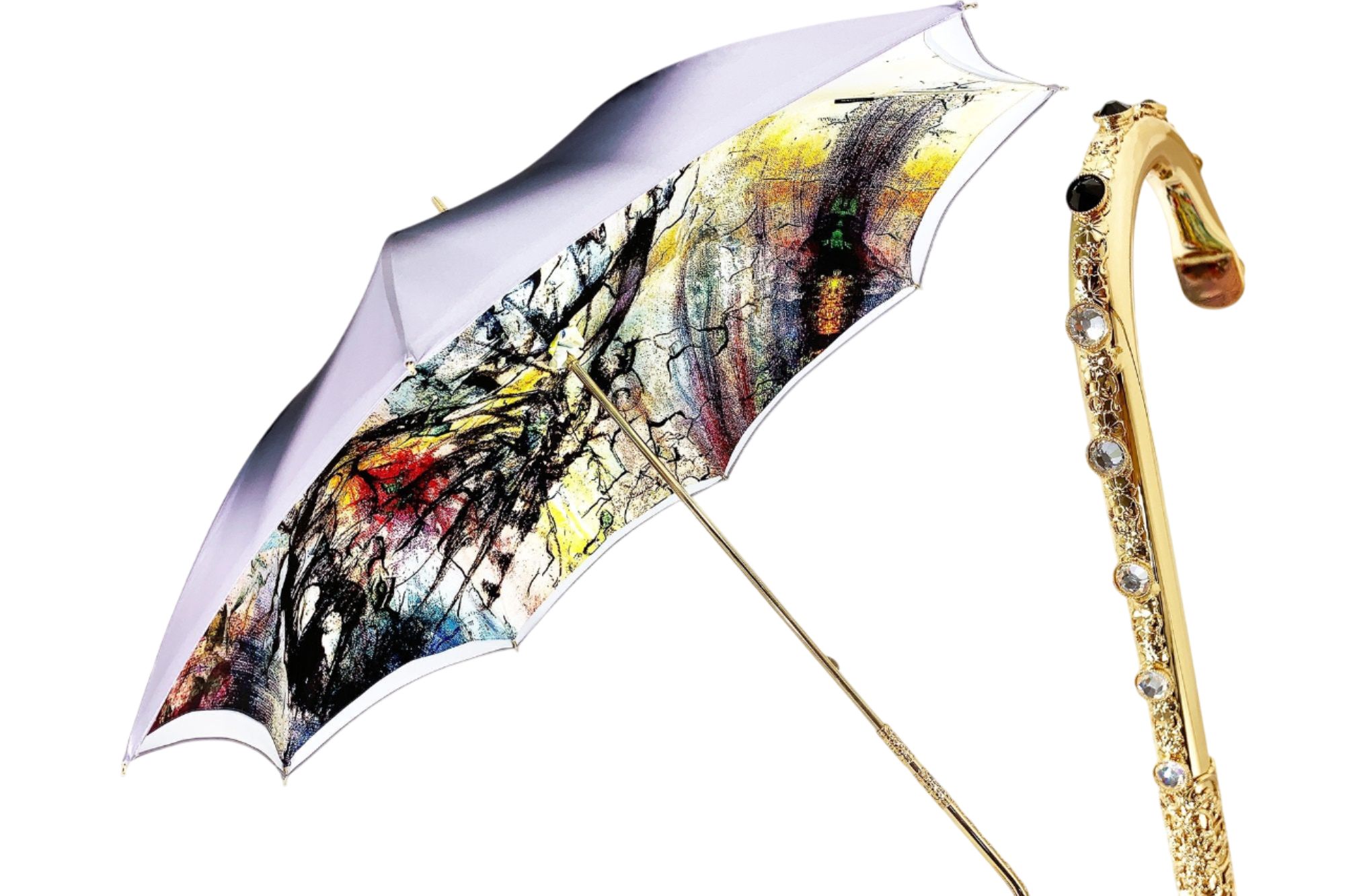 Butterfly Umbrella – Handmade Italian Elegance with Swarovski Crystals