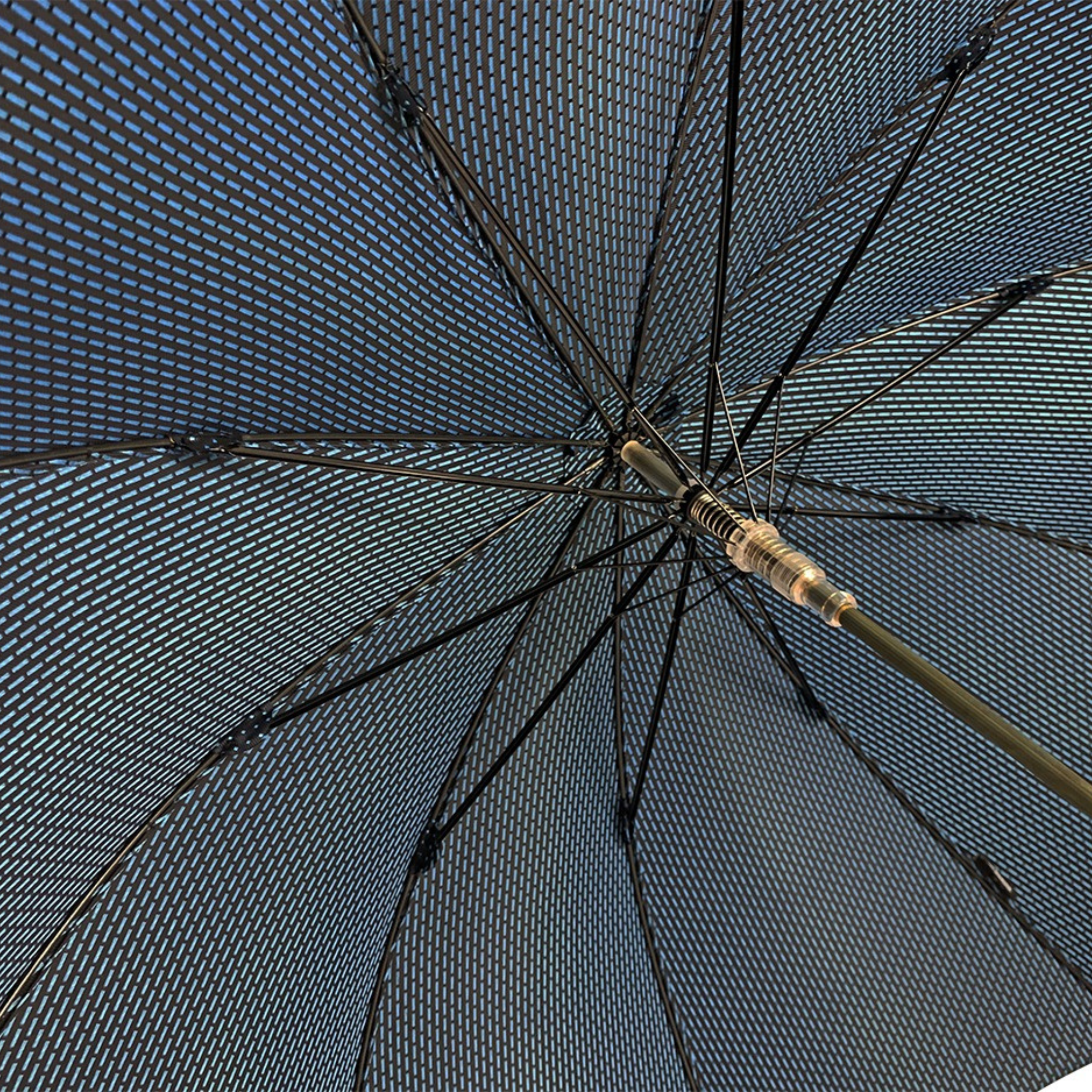 Luxury Jaquard Umbrella with Hand-Enameled 24K Gold Snake Handle