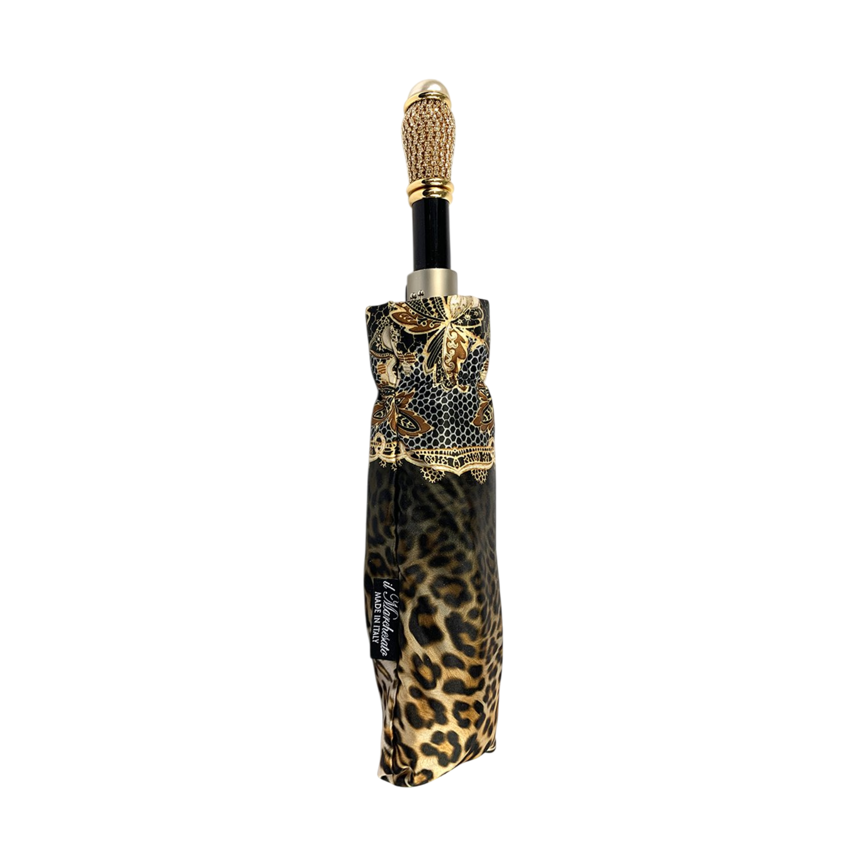 Animalier Women's Folding Umbrella – Luxury Leopard Design