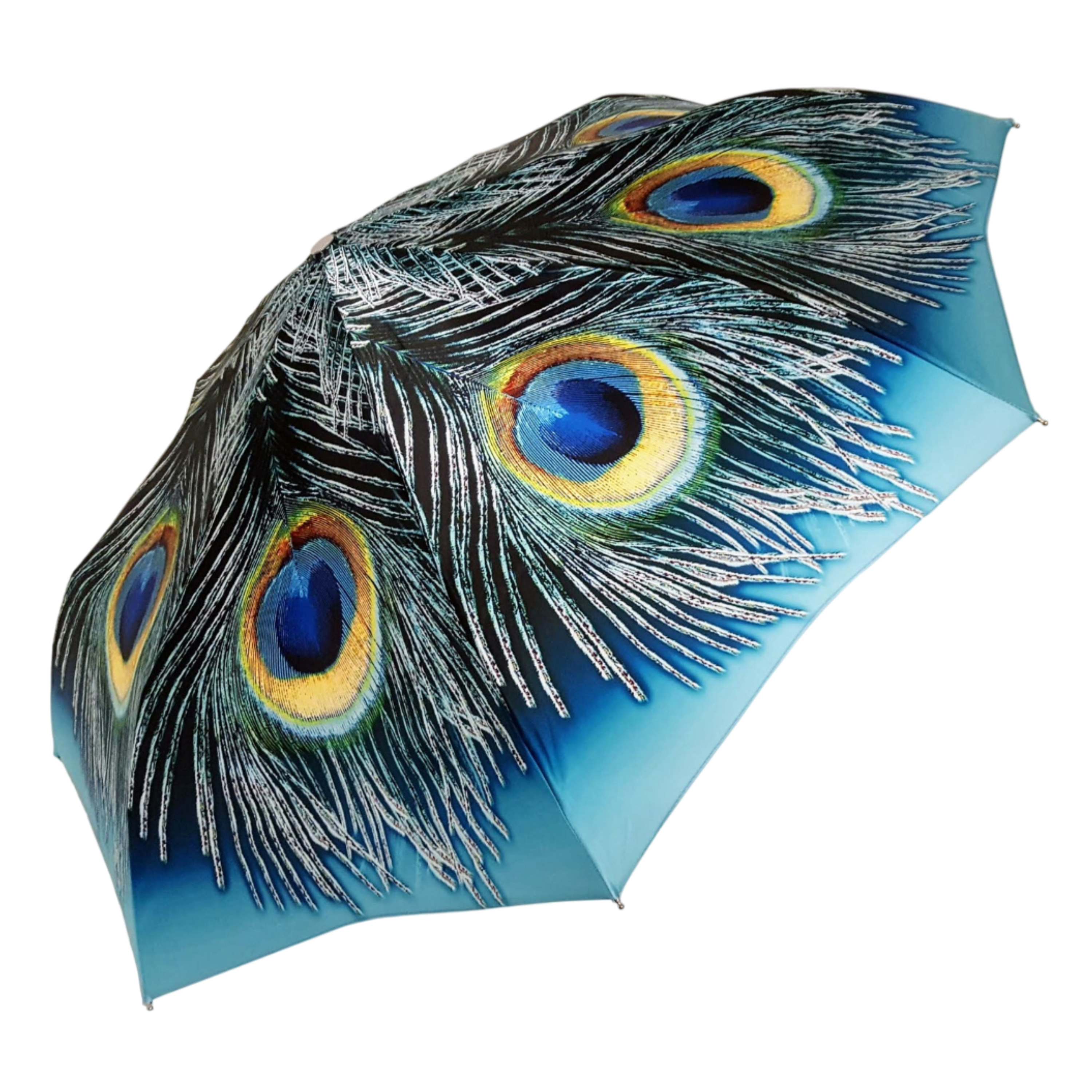 Exclusive Beautiful Compact Umbrella with Peacock Print Design