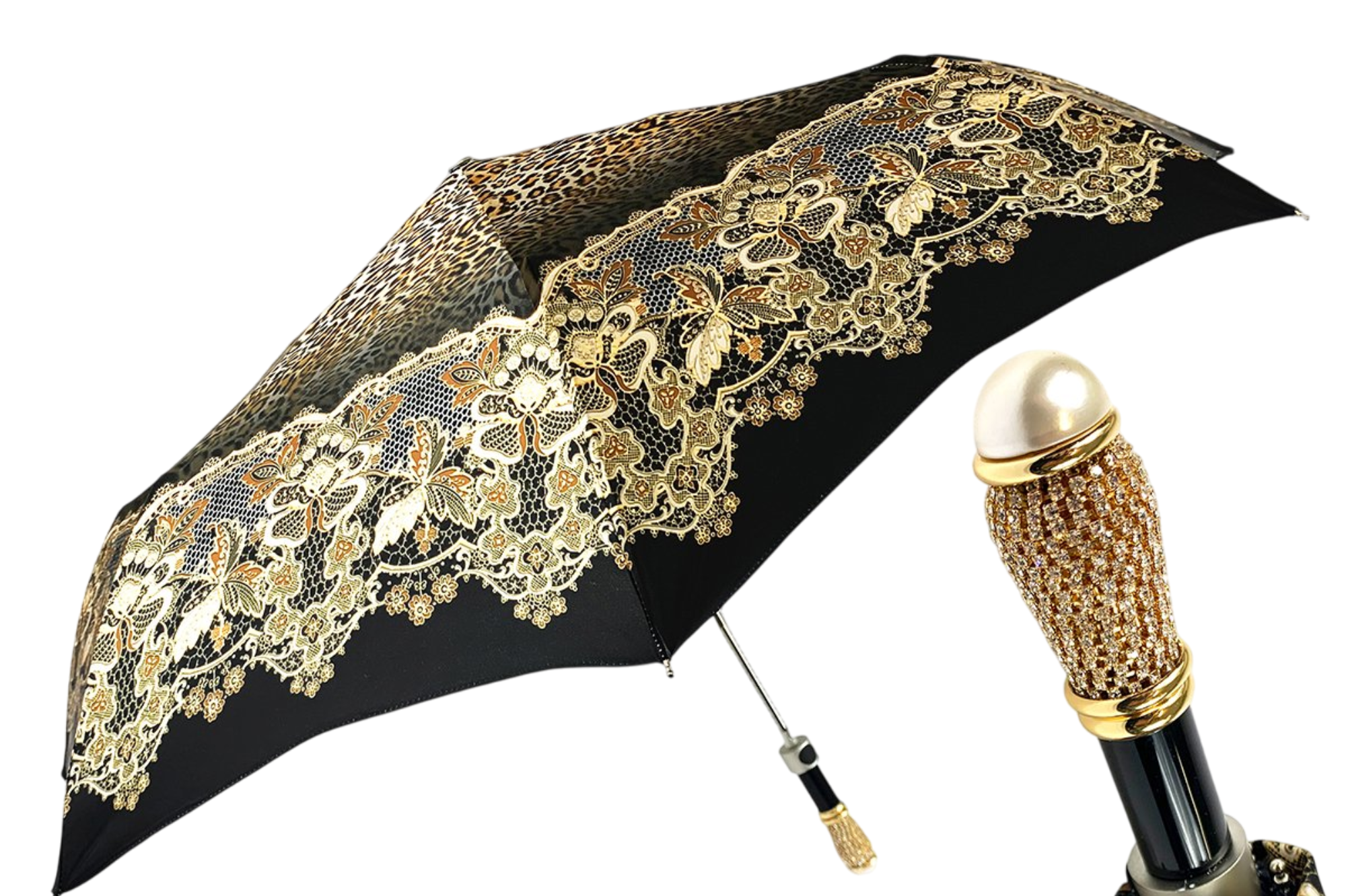 Unique Beautiful Leopard Print Women’s Folding Umbrella