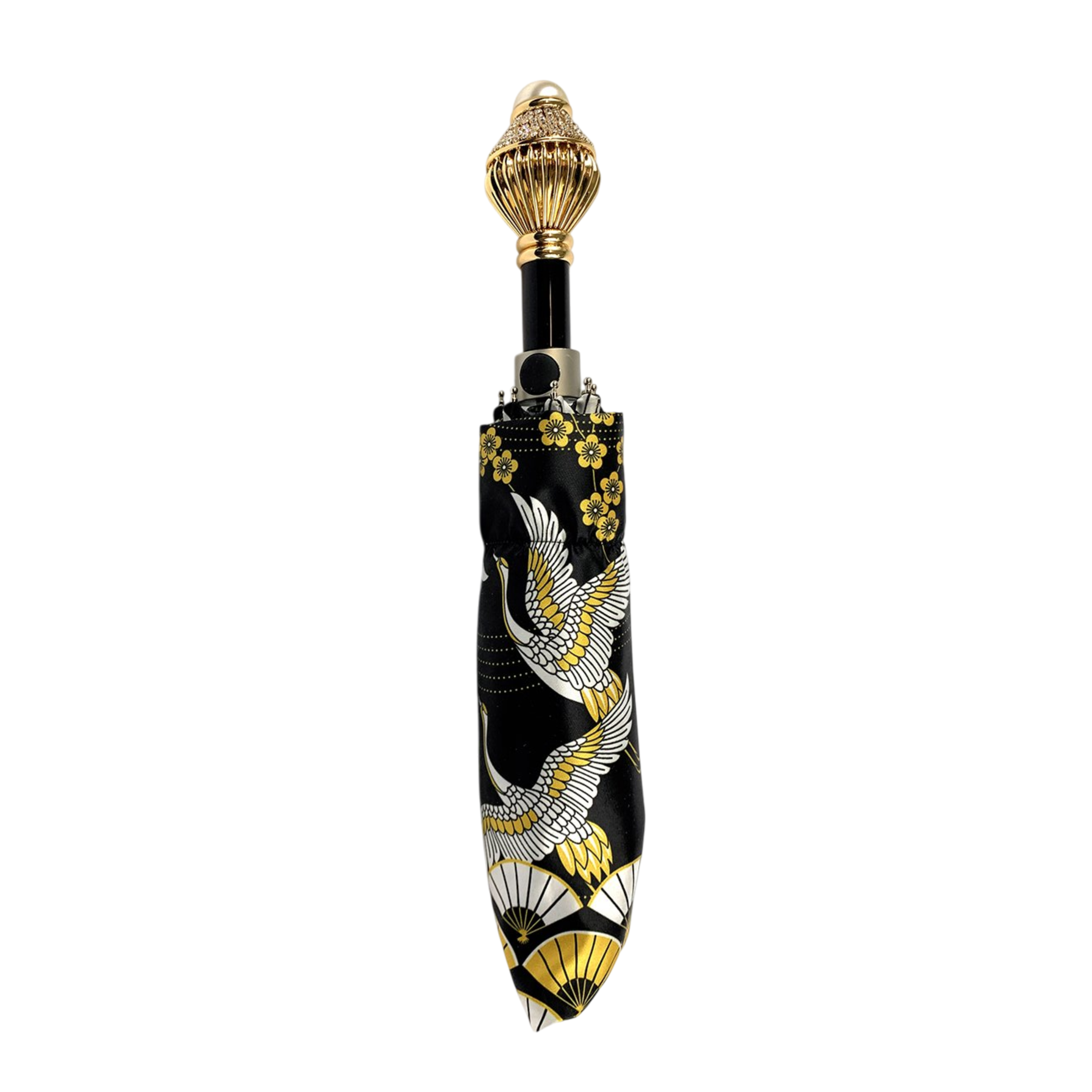 Elegant, Lightweight and Luxurious Heron Art Folding Umbrella