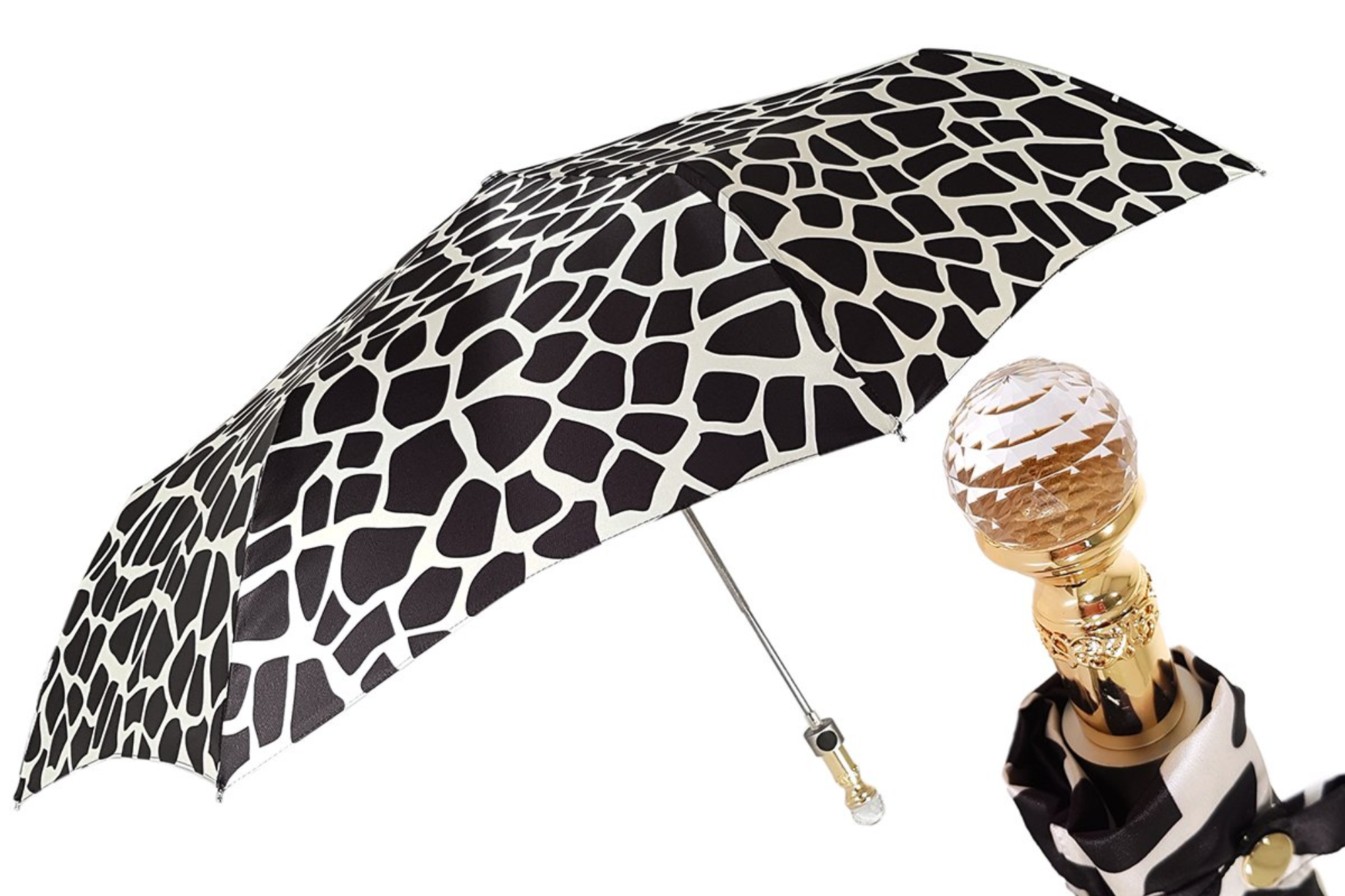Spotted Mini Folding Umbrella for Women – Stylish and Compact