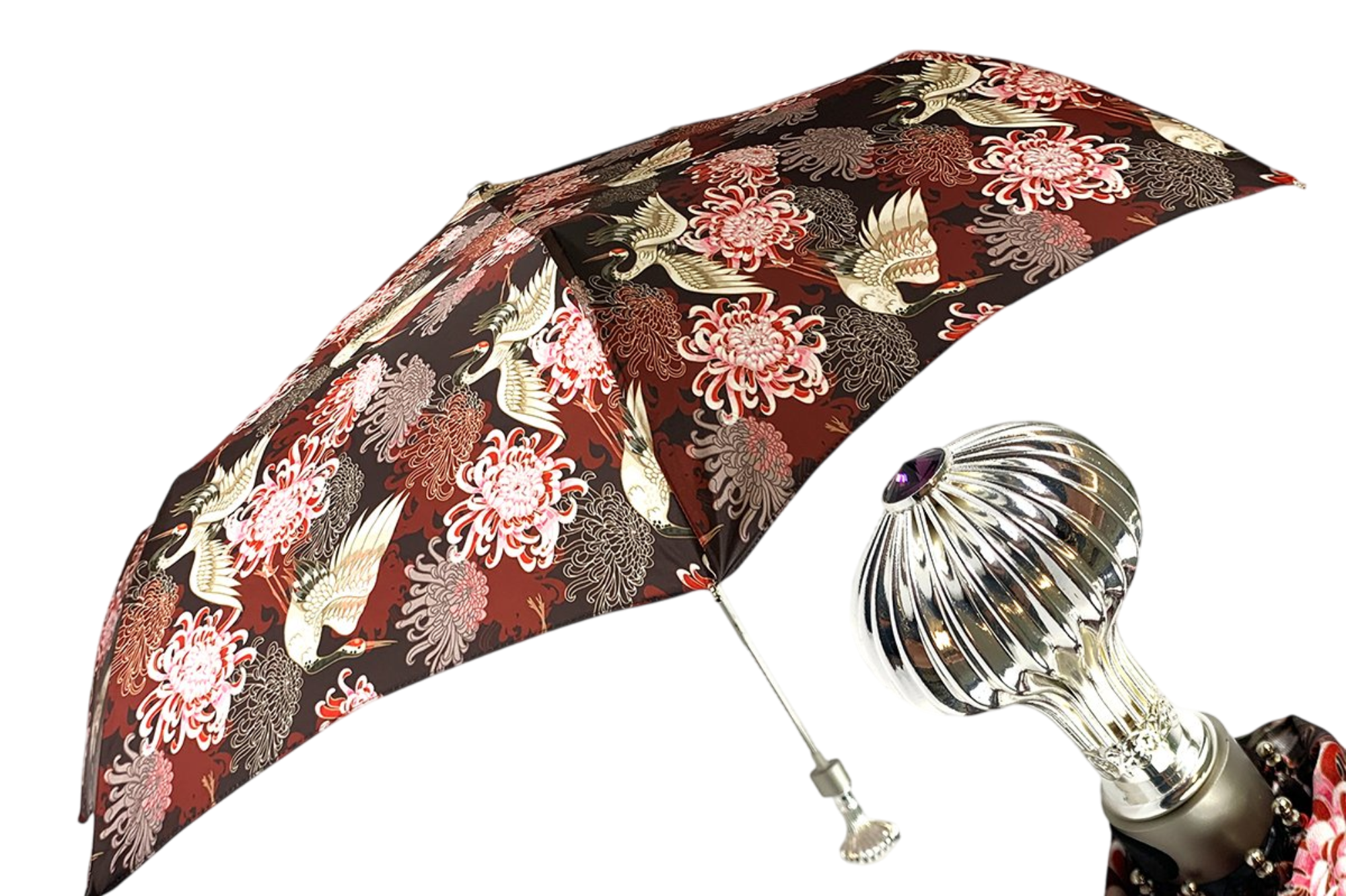 Women's Folding Umbrella – Elegant Heron-Inspired Design