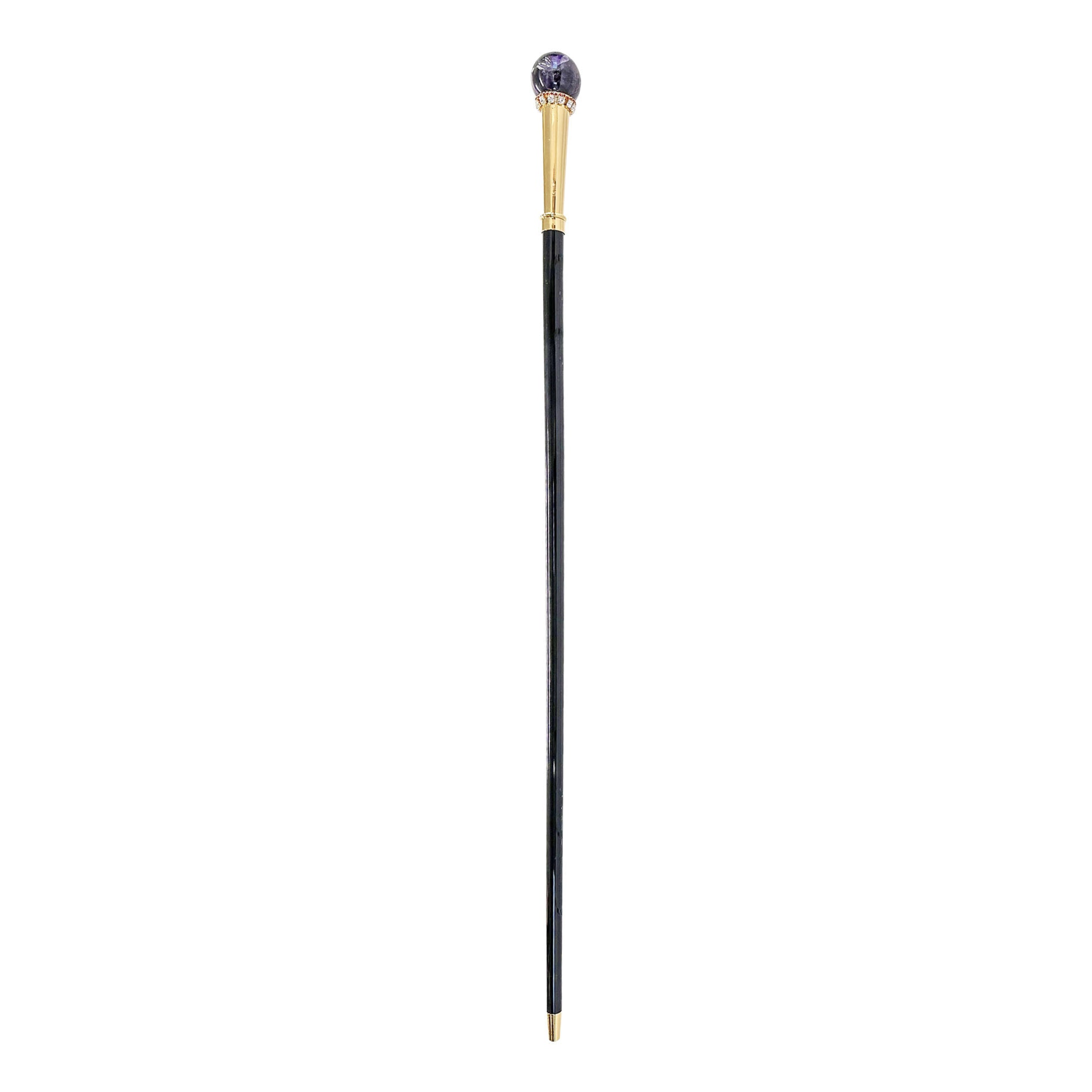 Unique Refined 24K Gold-Plated Walking Stick with Elegant Minimalist Design
