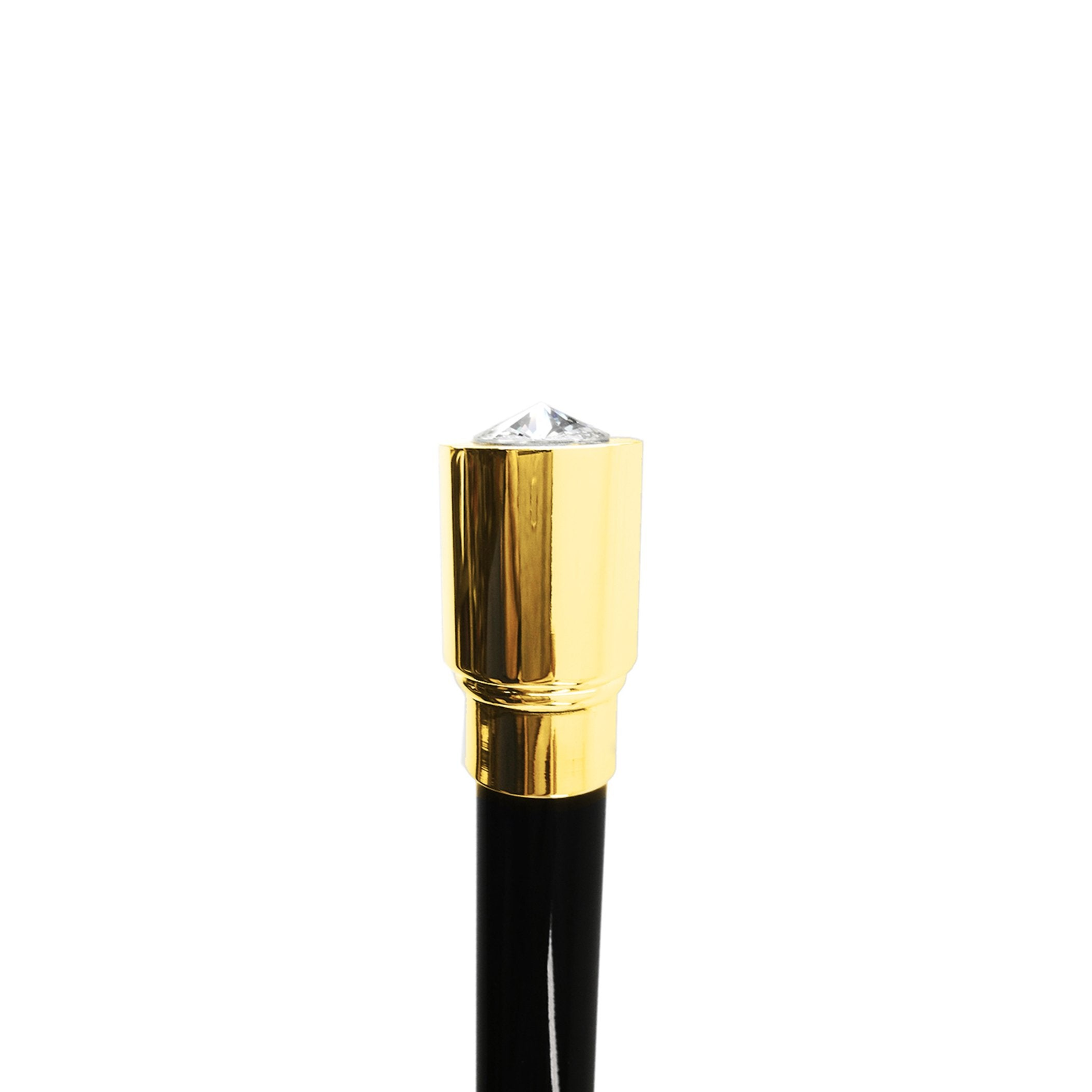 Luxurious 24K Gold-Plated Walking Stick with Swarovski Crystal