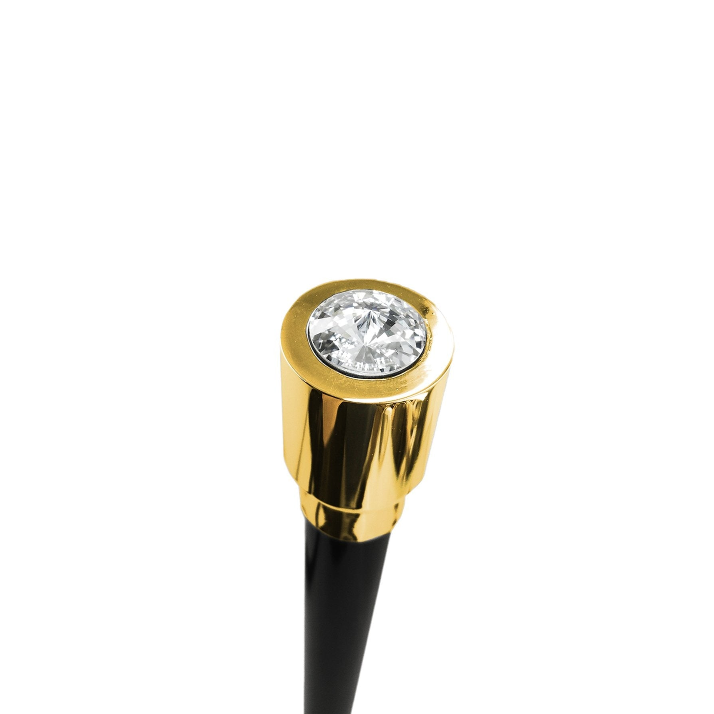 Luxurious 24K Gold-Plated Walking Stick with Swarovski Crystal