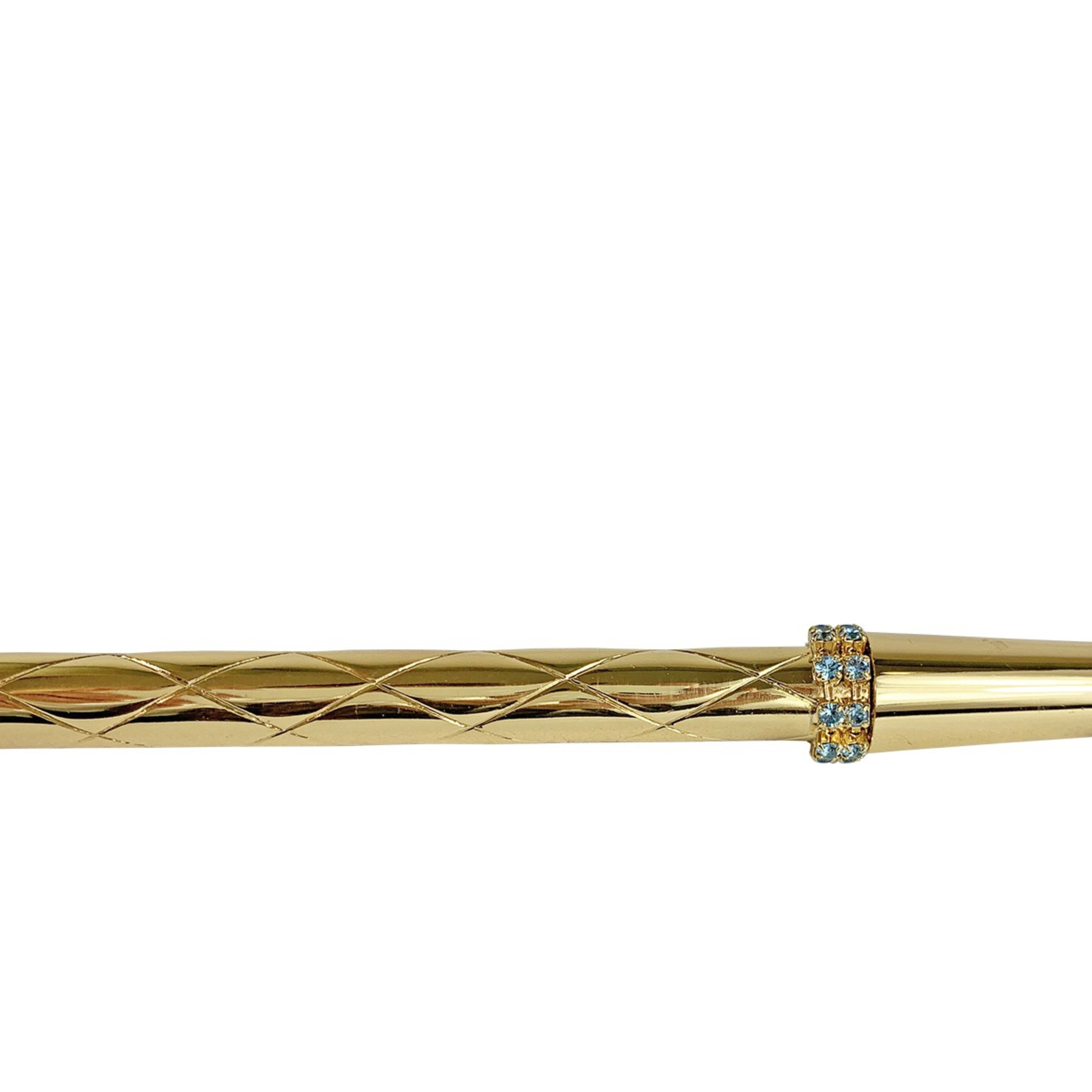 Limited Edition Italian Walking Stick in Solid Brass with 24K Gold Plating