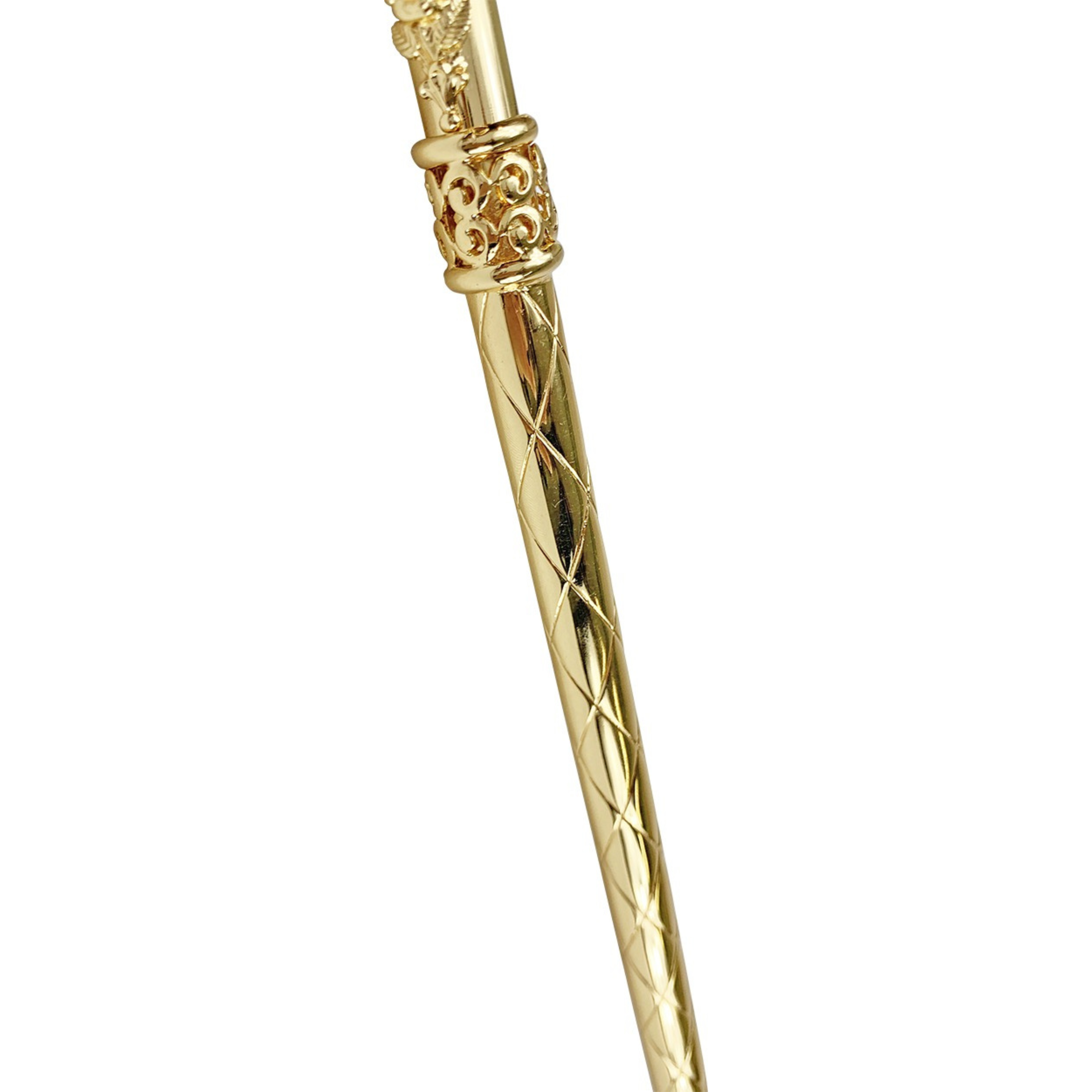 Limited Edition Italian Walking Stick in Solid Brass with 24K Gold Plating