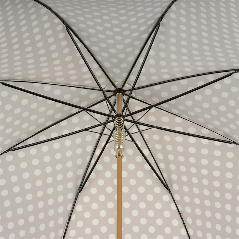 Chihuahua Automatic Opening Umbrella with Dots Enameled Brass Handle