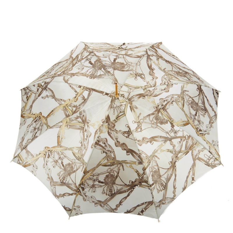Leather Handle Bridles Print Umbrella – Automatic Opening