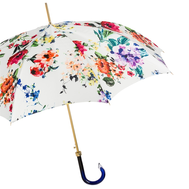 Elegant Spring Umbrella with Flowers – Handmade in Italy