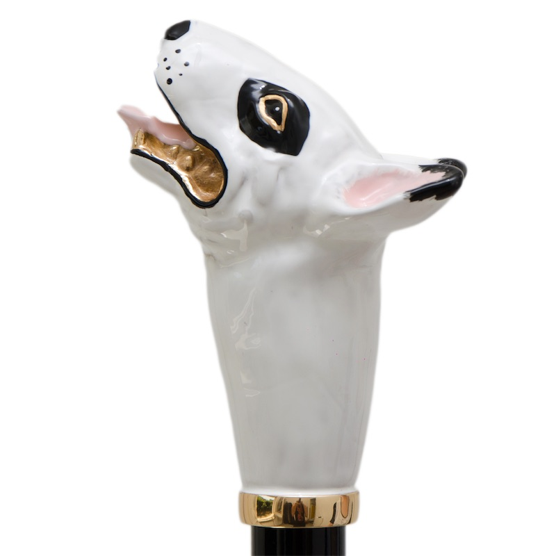 Bull Terrier Enameled Brass Handle Umbrella – Automatic Opening