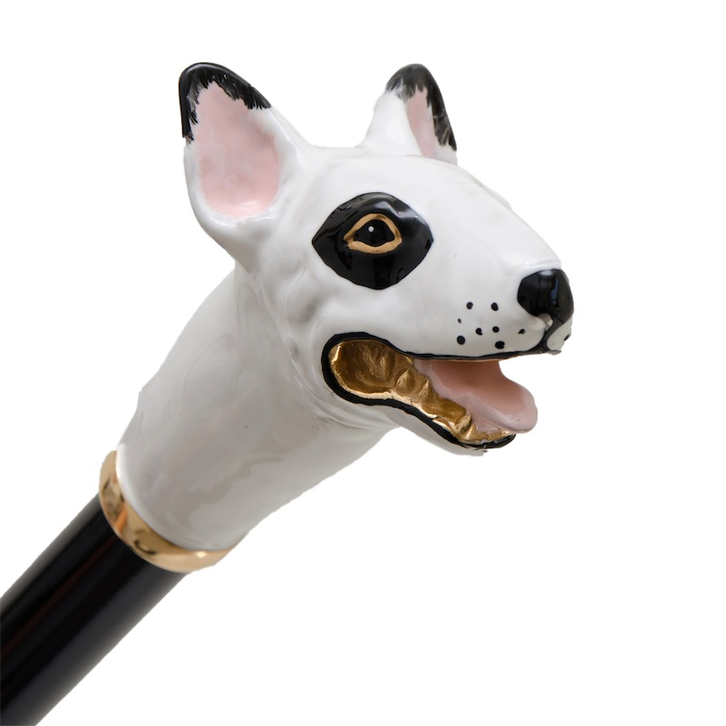 Bull Terrier Enameled Brass Handle Umbrella – Automatic Opening