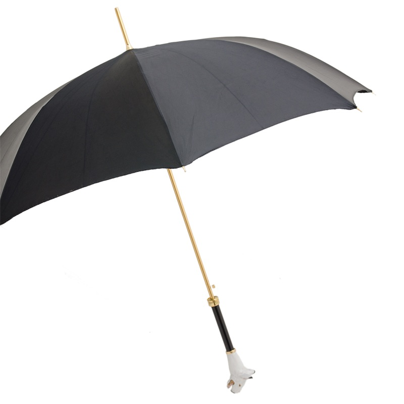 Bull Terrier Enameled Brass Handle Umbrella – Automatic Opening