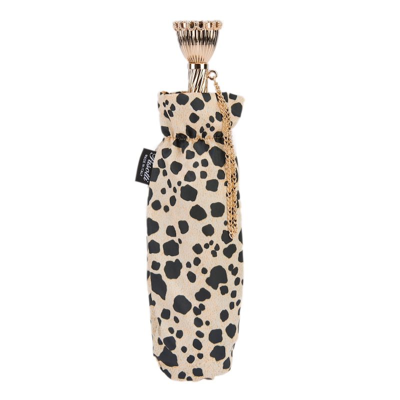 Handcrafted Leopard Print Folding Umbrella – Handmade in Italy