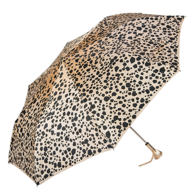 Handcrafted Leopard Print Folding Umbrella – Handmade in Italy