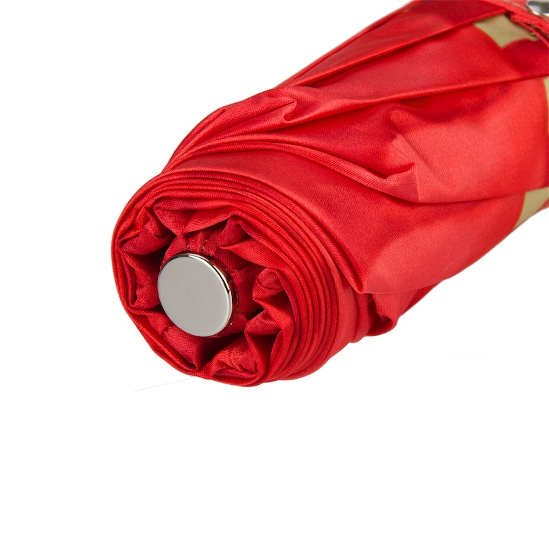 Luxury Designer Red Dahlia Folding Umbrella – Handmade in Italy
