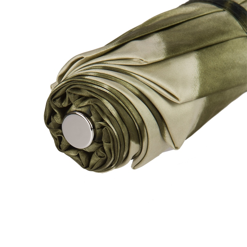 Green Toucan and Floral Folding Umbrella – Handmade in Italy