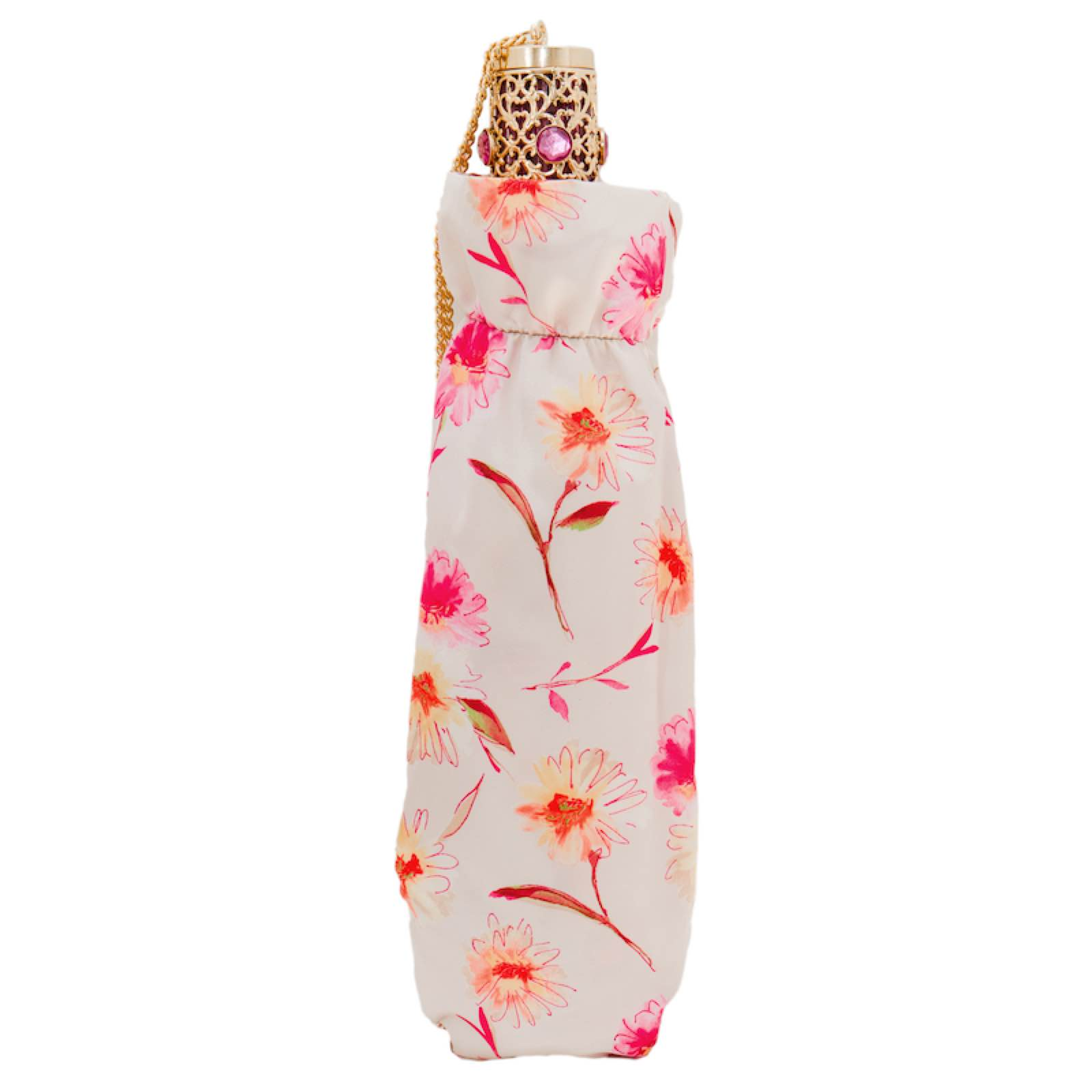 Handcrafted Flowered Design Folding Umbrella – Handmade in Italy