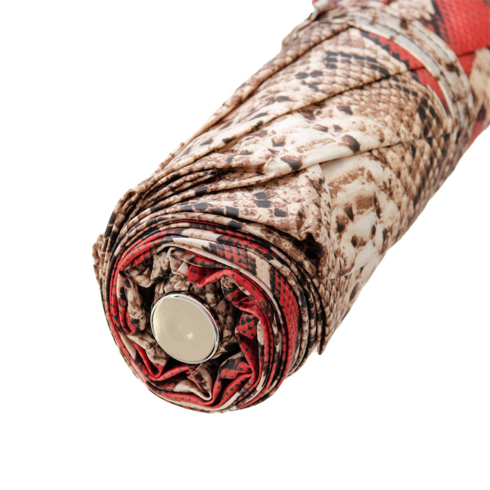 Brass Handle Python Print Folding Umbrella – Manual Opening