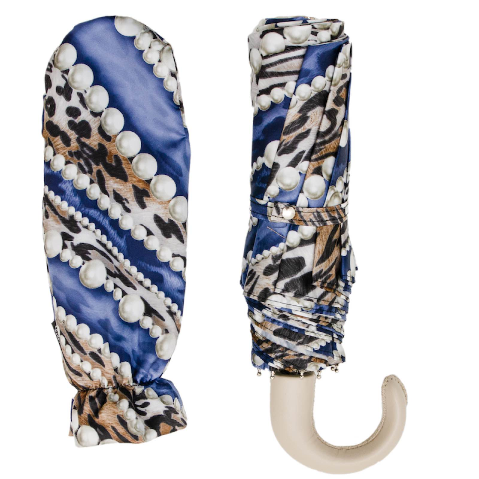 Elegant Design Folding Umbrella with Pearl Print – Handmade in Italy