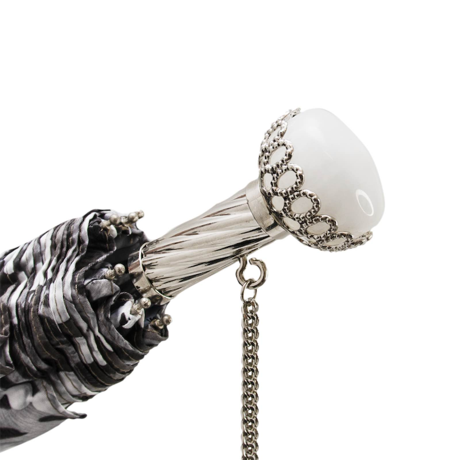 Fashionable Folding Umbrella with Pearls Print – Handmade in Italy