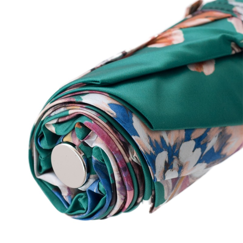 Folding Manual Opening Umbrella with Rabbit Handle and Flowered Print