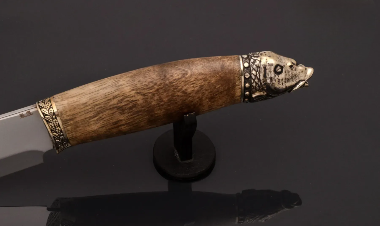 Fishing Knife 50X14MF Stainless Steel with Walnut Handle