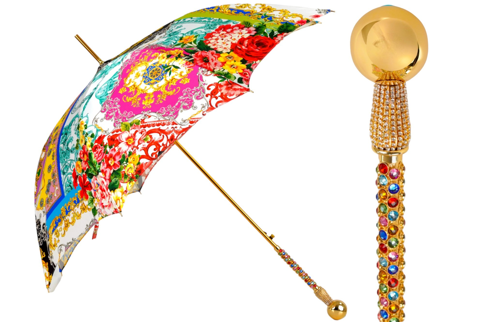Exclusive Limited-Edition Crystal Umbrella with 24K Gold Handle