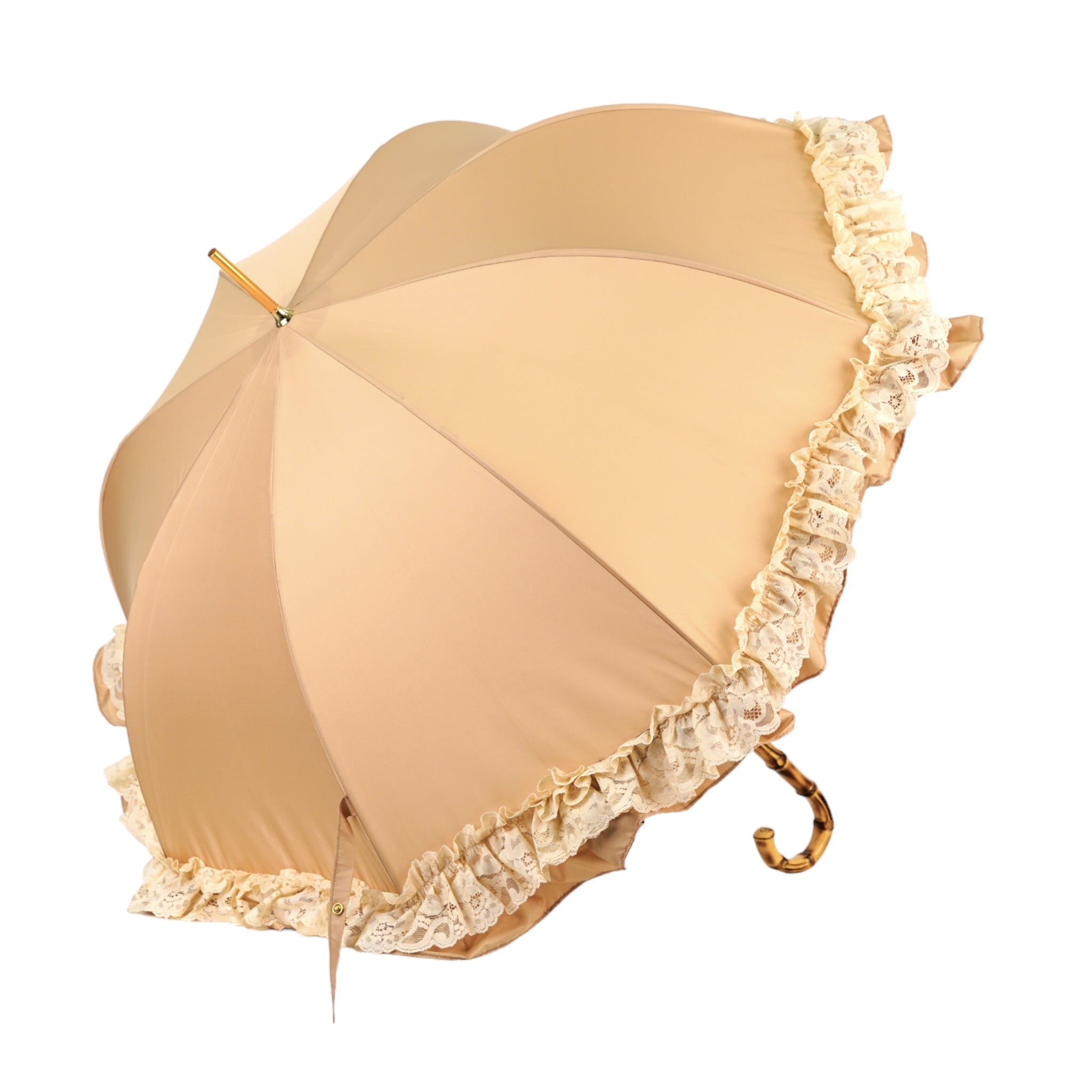 Timeless Retro-Style Umbrella-Parasol with Ruffles and Lace