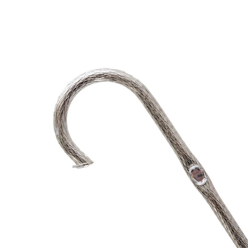 Elegant Wedding Double Cloth Umbrella with White Pearls