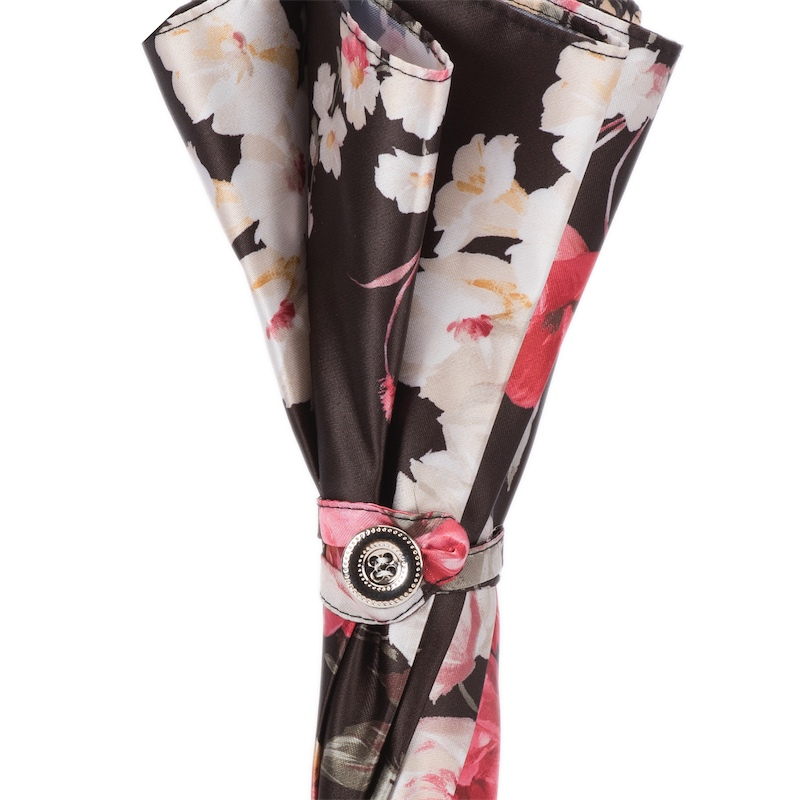 Flowered Parasol with Bamboo Handle – Handmade Umbrella