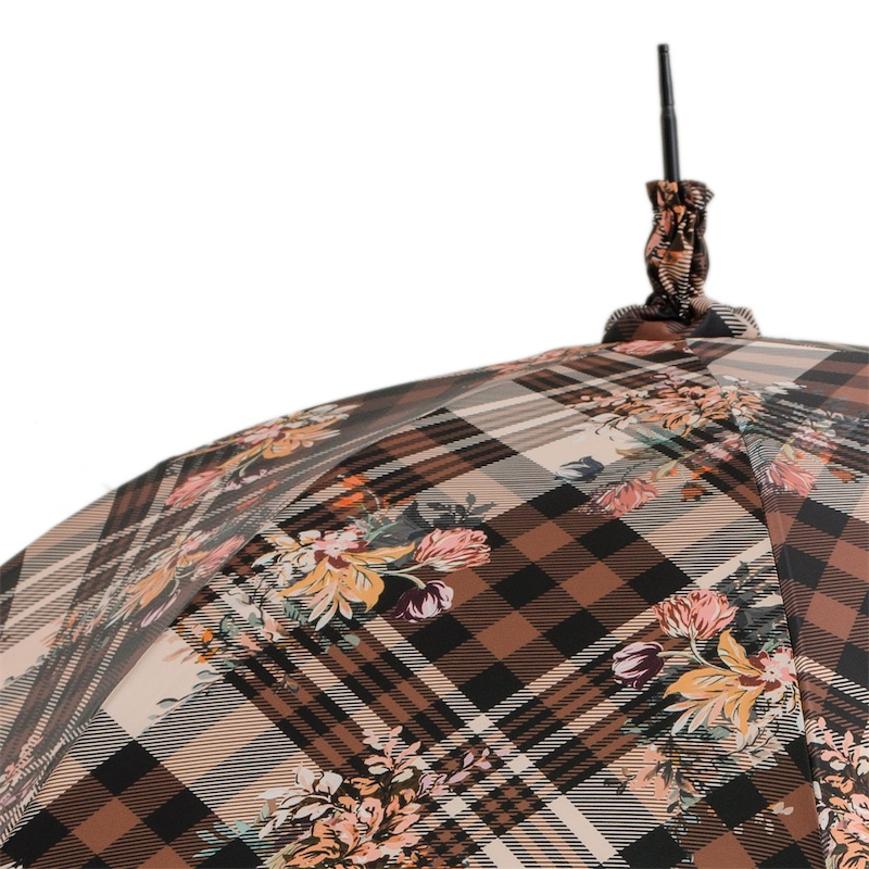 Designer Tartan Floral Parasol – Classic Style Umbrella