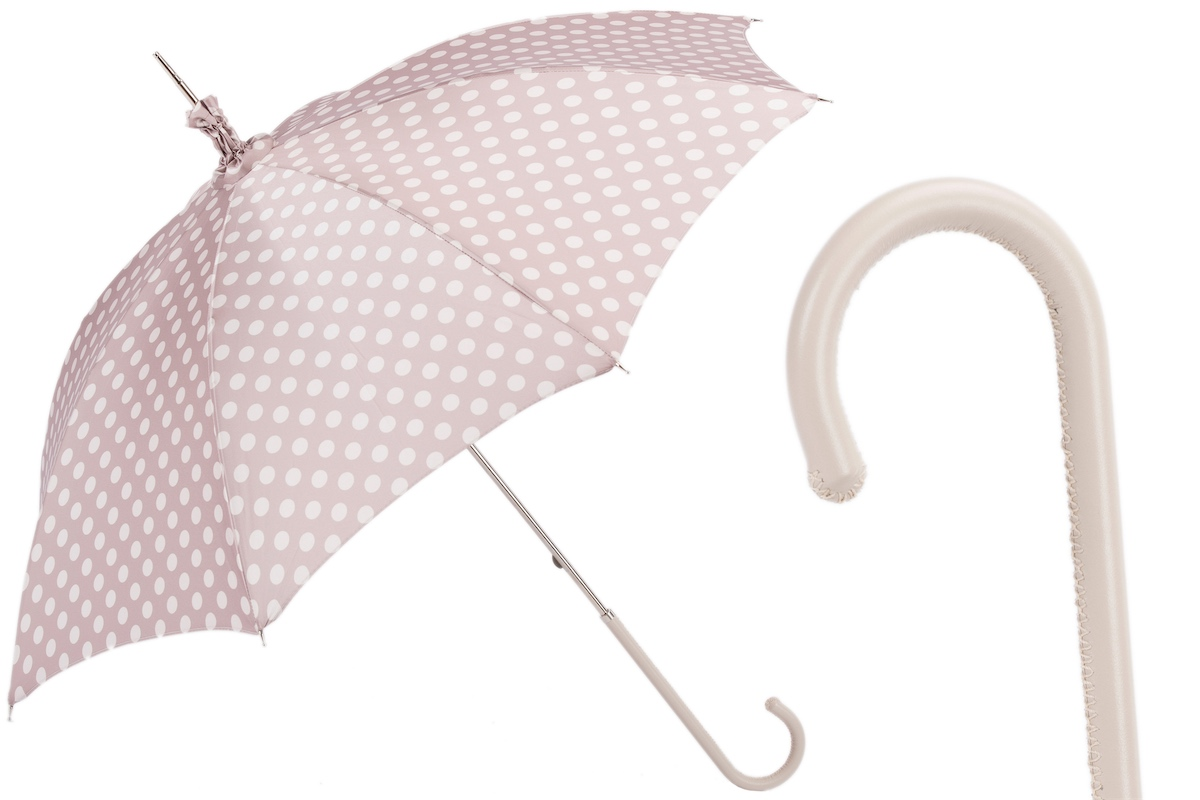 Manual Opening Polka Dot Parasol – Handmade Umbrella