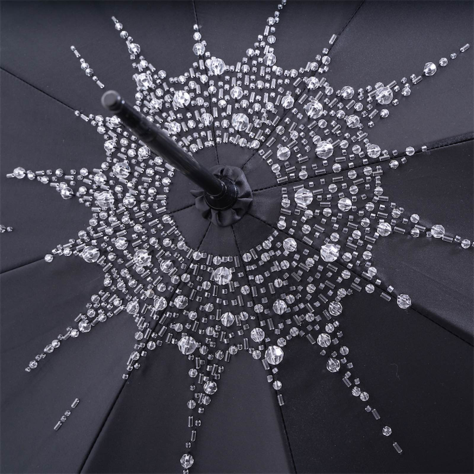Luxury Umbrella with Swarovski Crystal Handle – Handmade in Italy
