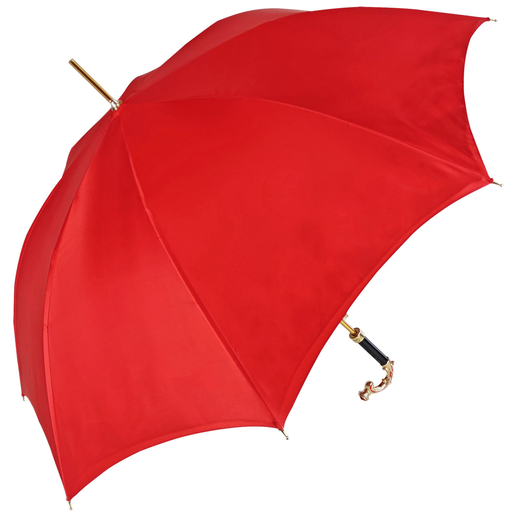 Bright Red Luxury Umbrella – Hand-Painted Italian Craftsmanship