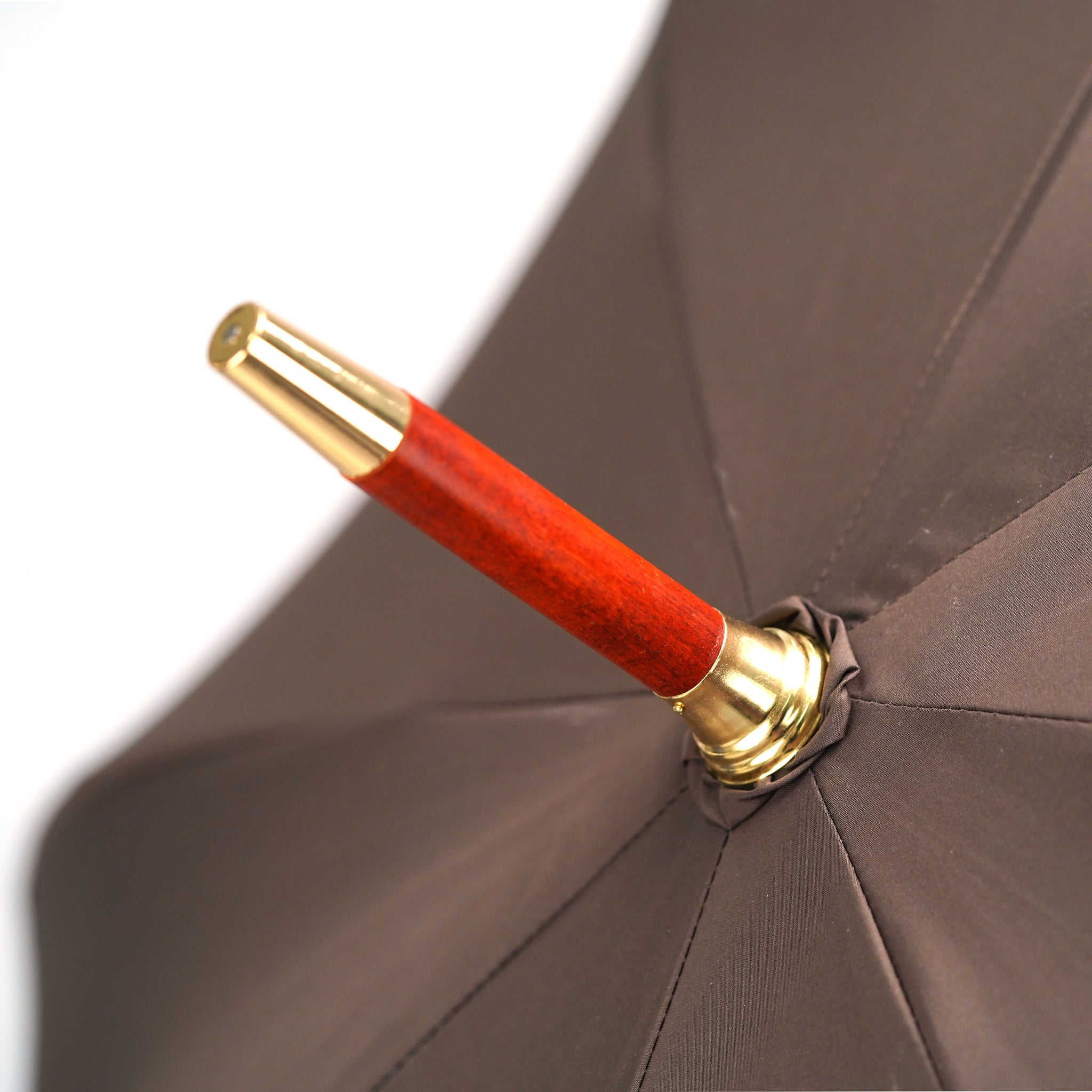 Distinguished Double-Canopy Umbrella with a 24K Goldplated Handle