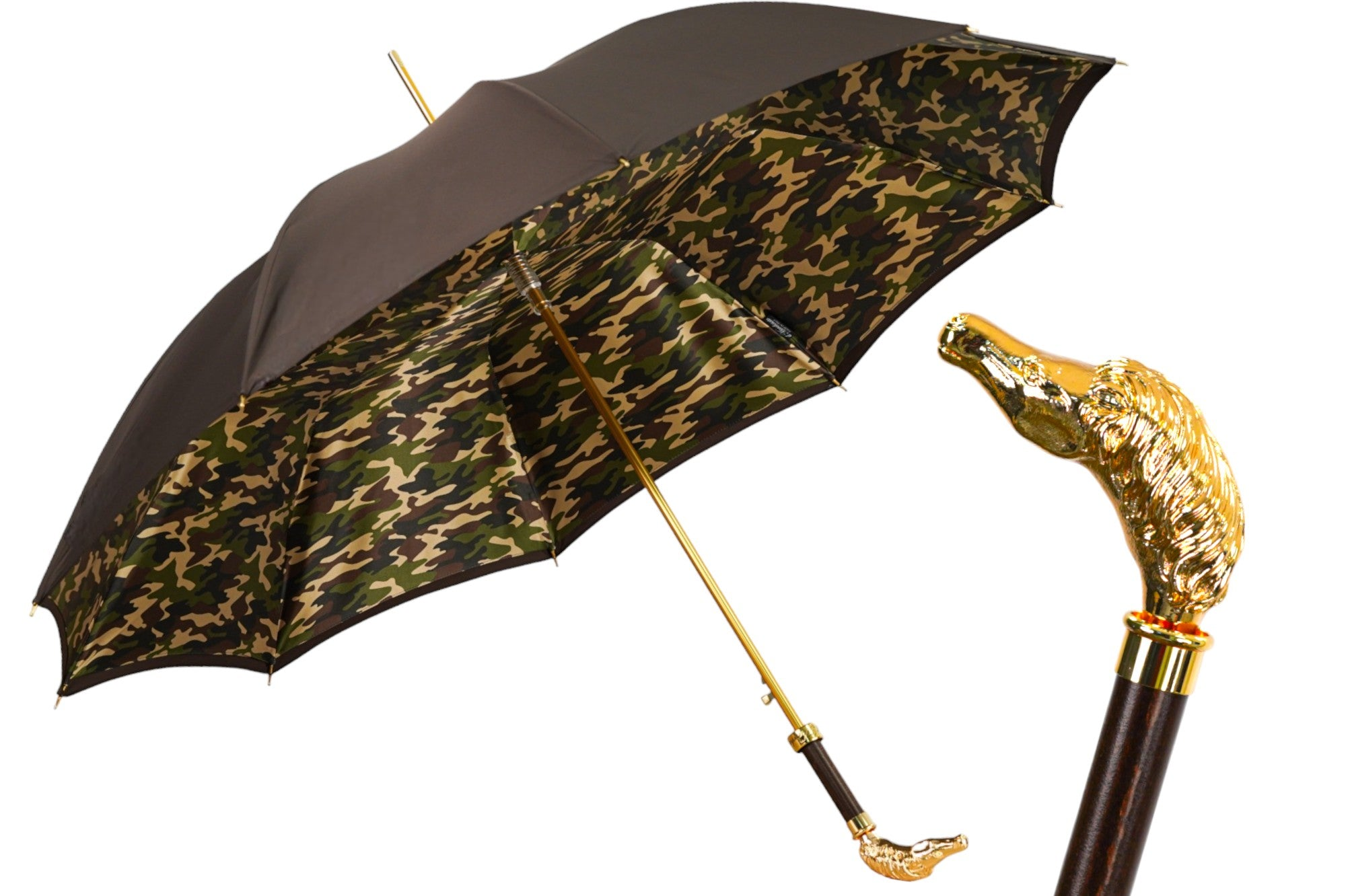 Exquisite Men's Luxury Umbrella with 24K Gold Horse Handle