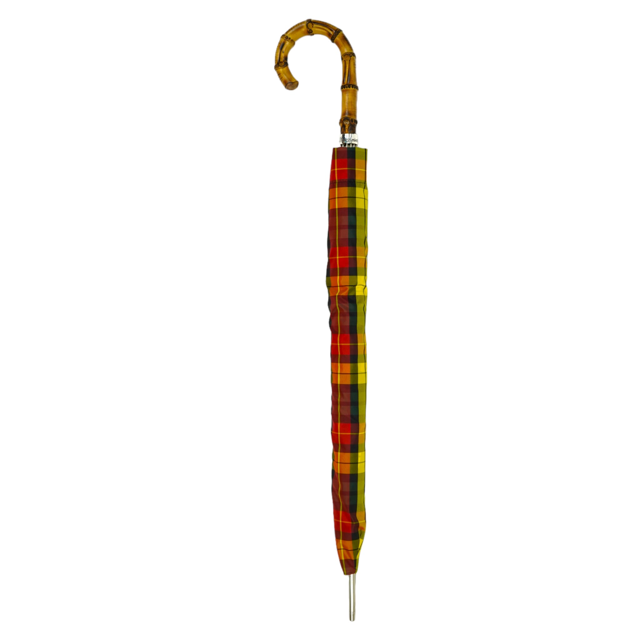 Classic Stylish Tartan Bamboo Umbrella – Italian Craftsmanship
