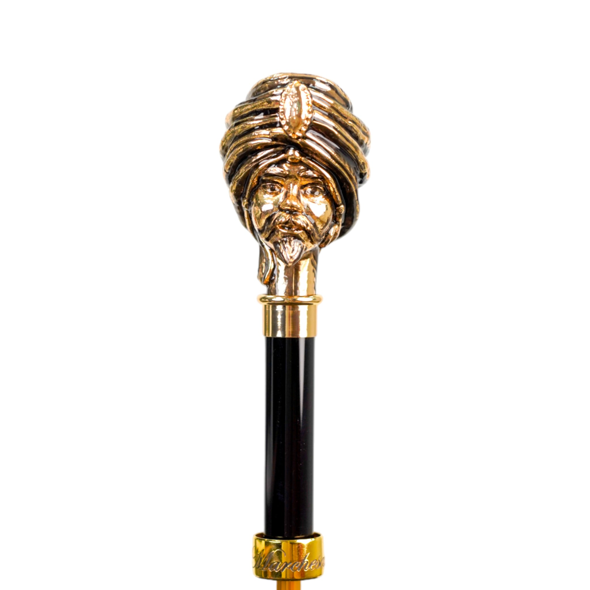 Exclusive Greek Design Gold-Plated Handle Premium Men’s Umbrella