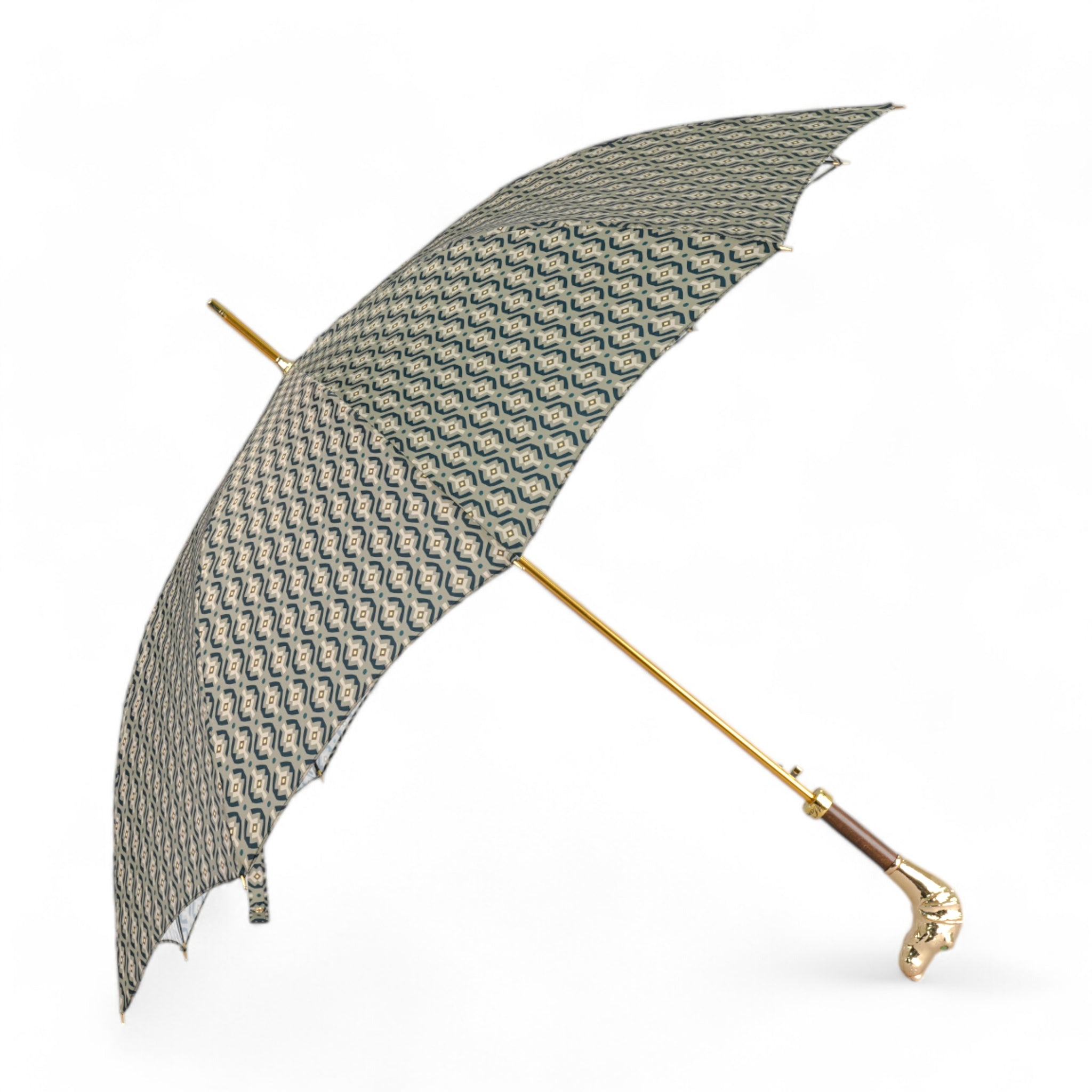 Exclusive Stylish 24K Golden Hound Dog Handle Luxury Umbrella