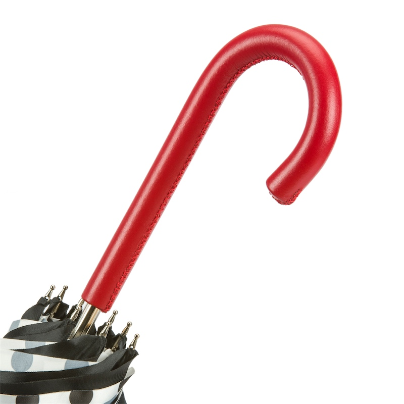 Unique Mouth Double Cloth Umbrella with Polka Dots Interior