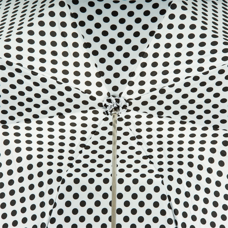 Unique Mouth Double Cloth Umbrella with Polka Dots Interior